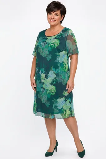 Zöld sifon ruha