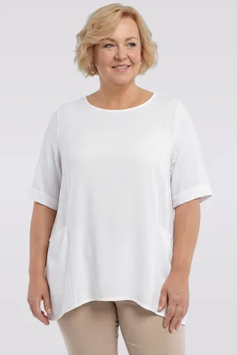 Fehér tunika zsebekkel