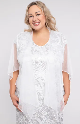 Fehér sifon bolero