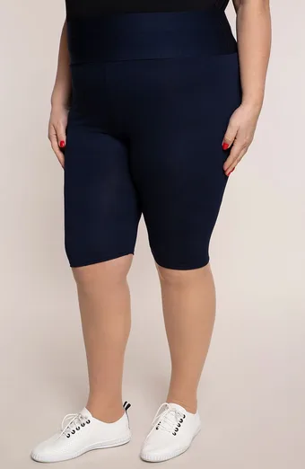 Rövid, sötétkék, magas derekú leggings