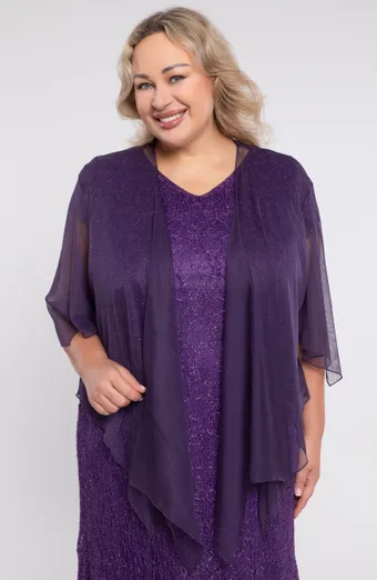 Lila sifon bolero