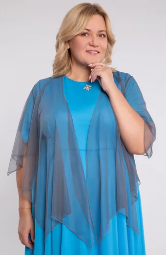 Szürke sifon bolero