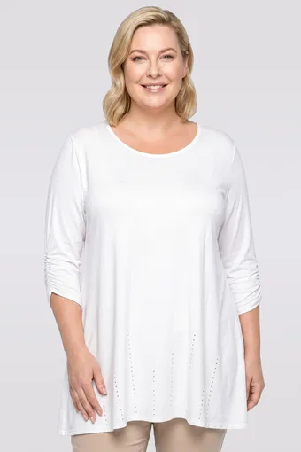Fehér tunika cirkónikkal