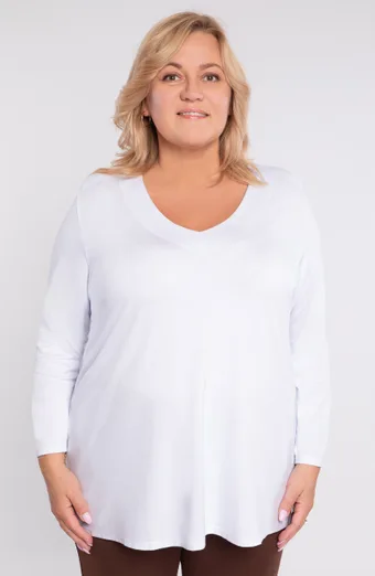 Fehér viszkóz blúz