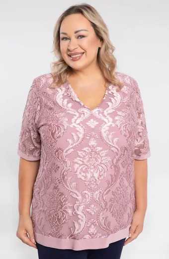 Elegáns rózsaszín blúz