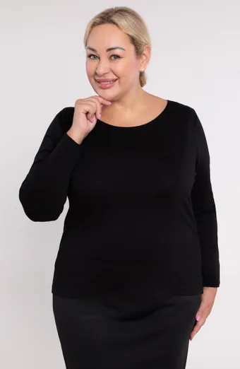 Sima fekete blúz