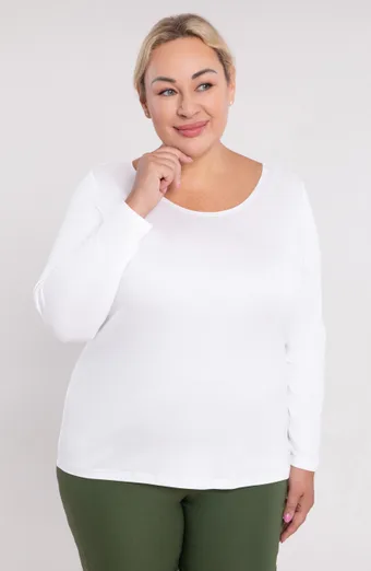 Sima fehér blúz