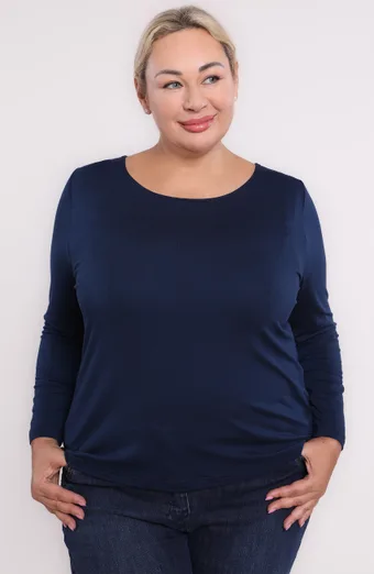 Sima sötétkék blúz
