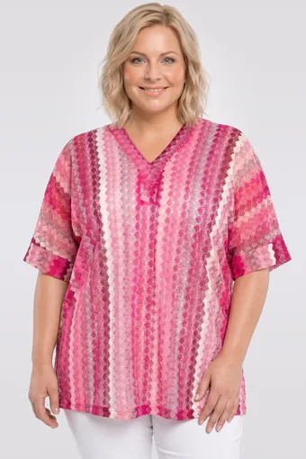 Rózsaszín áttört tunika