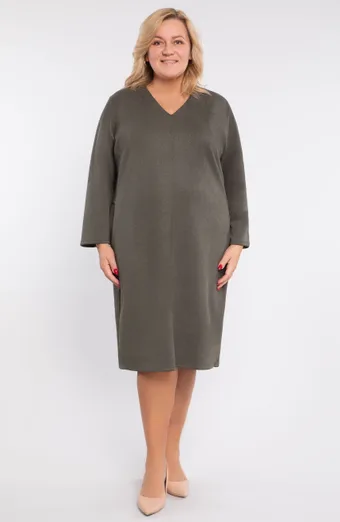 Khaki velúr ruha